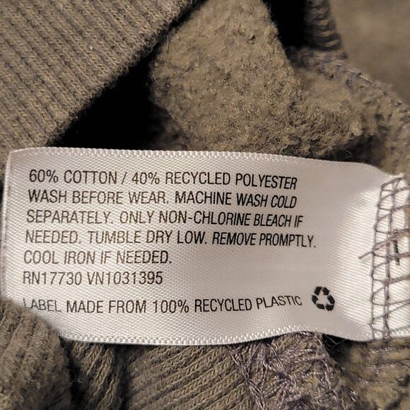 Wild Fable Sweatshirt Juniors XS Olive Green Bleach Dye Acid Wash Hipster Artsy - Picture 5 of 7